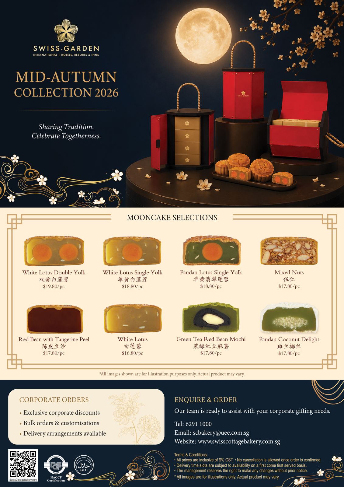 Swiss-Garden International Hotels, Resorts & Inns Mooncake List 2026